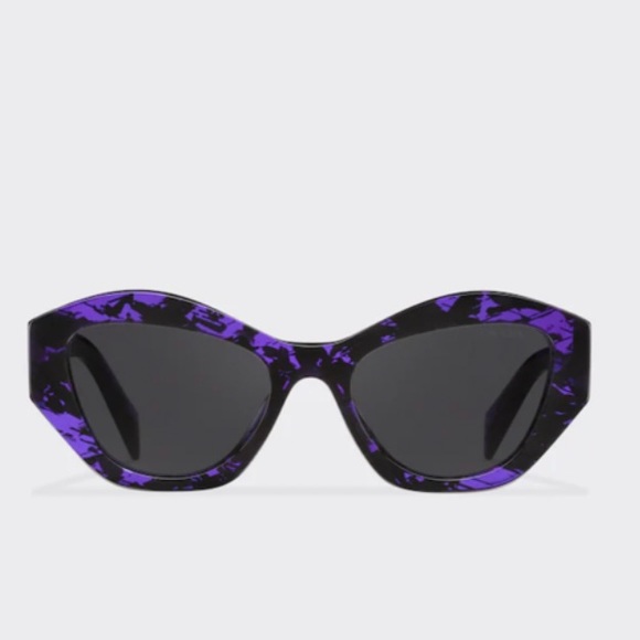 🔥New🔥- Prada Symbole sunglasses SPR07Y Acetate frame front in abstract v… - Picture 3 of 17